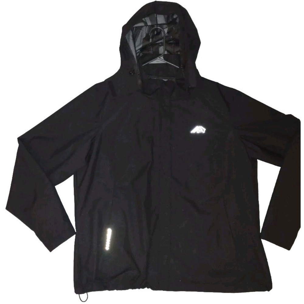OTU Men's Lightweight Waterproof Hooded Rain Jacket Outdoor Raincoat Size XXL
